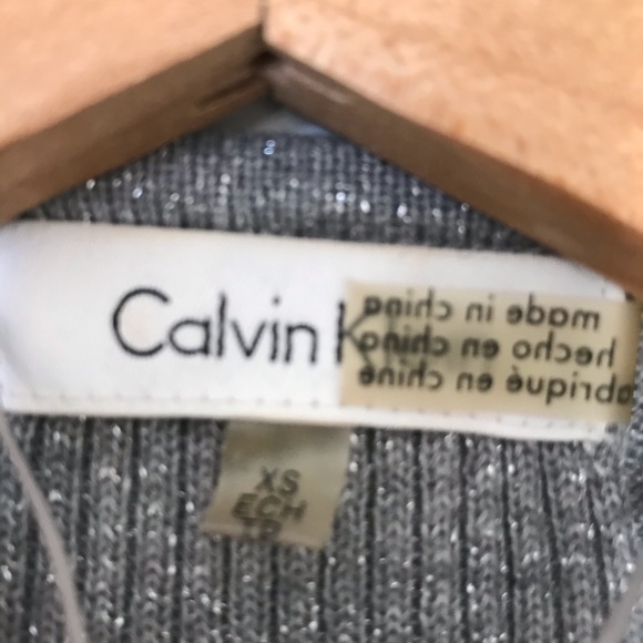 Silver Calvin Klein zip up cardigan - Picture 3 of 3